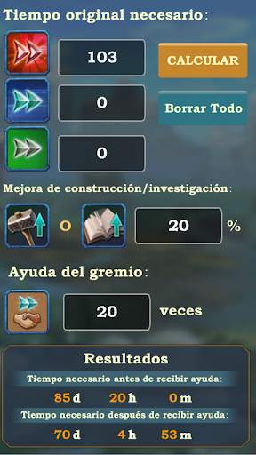 Calculadora Speed Up Lords Mobile screenshot 7
