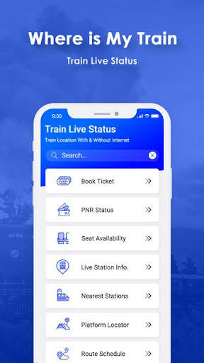 Indian Railway Train Status - Where is my Train 1 تصوير الشاشة