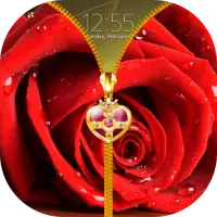 Rose Zipper Lock Screen