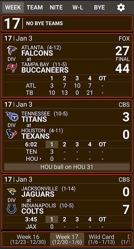 VS. NFL Football 2021 Game Schedule & Live Scores screenshot 1