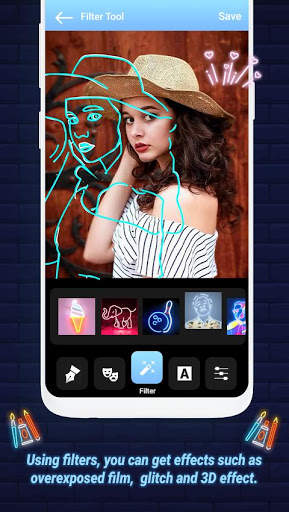 Neon Light Photo Effects - Photo Light Effects 3 تصوير الشاشة