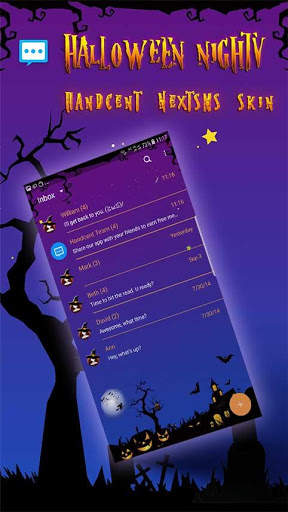 Halloween Night skin for Next SMS screenshot 1