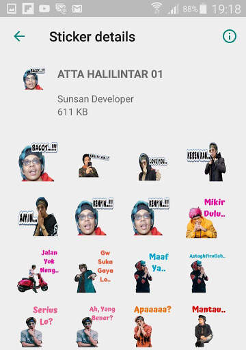 Sticker WA Youtuber Indonesia 2020 WAStickerApps screenshot 5
