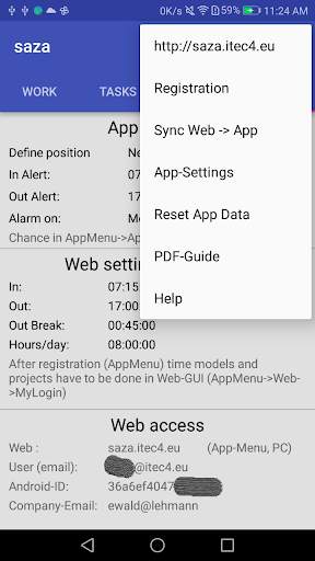 Saza: Work time GPS company screenshot 6