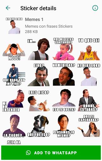 Memes Stickers with Phrases WhatsApp WAStickerApps screenshot 1