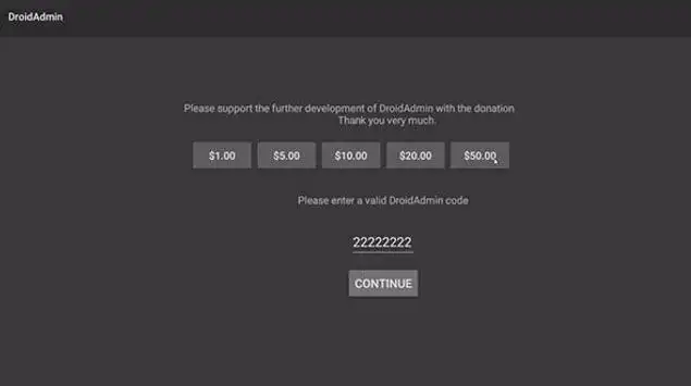 DroidAdmin for Android - Advice screenshot 1