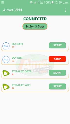 Airnet VPN screenshot 2