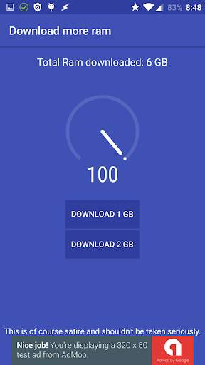 Download more ram Prank screenshot 1