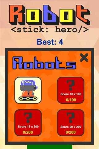Robot Stick Hero Free screenshot 3