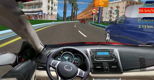 Traffic Racing : in car, curvy road, drift, police स्क्रीनशॉट 2
