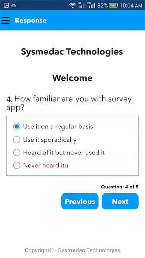 Survey App 3 تصوير الشاشة