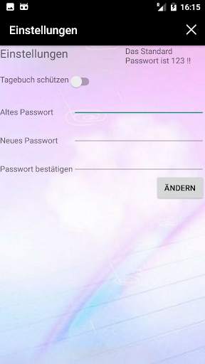 Tagebuch App mit Passwort screenshot 8