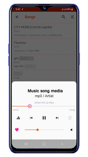 Music Player : No ads screenshot 2