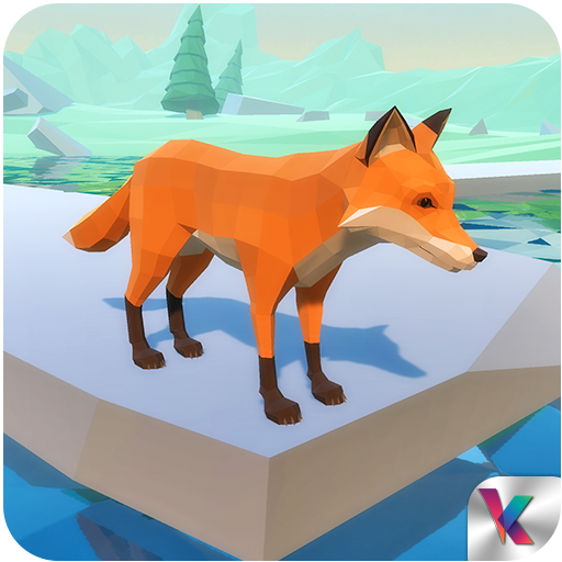fox simulator fantasy jungle: famiglia di animali icon