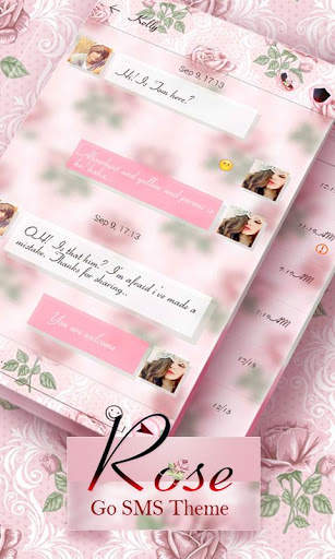 (FREE) GO SMS PRO ROSE THEME screenshot 1