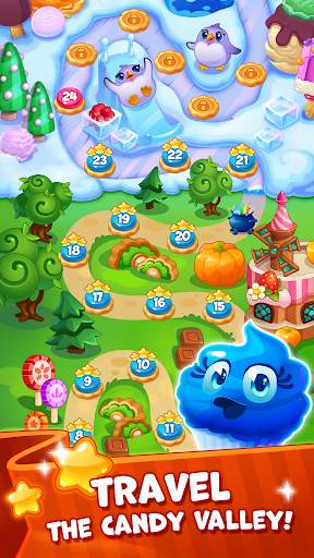 Candy Valley - Match 3 Puzzle 1 تصوير الشاشة