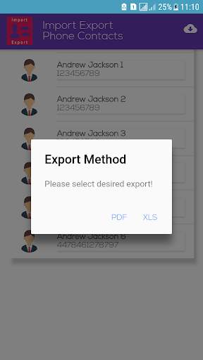 Export import contacts screenshot 3