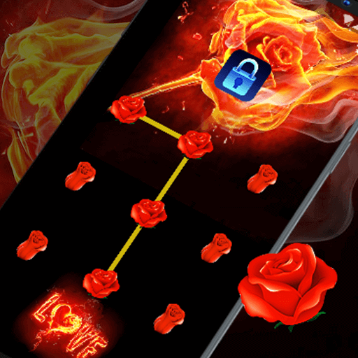 (FREE) Fire Rose - App Lock Master Theme icon