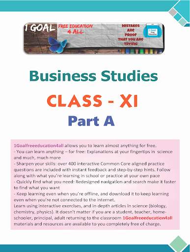 Business Study Class 11 Study Material Part-1 screenshot 1