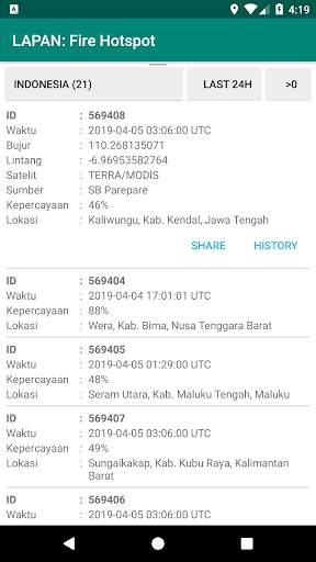 LAPAN: Fire Hotspot screenshot 3