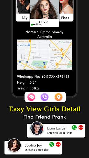 Girl Mobile Number Prank - Girl Chat for Whatsapp screenshot 3