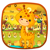 Cute Giraffe Keyboard Theme icon