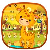 Cute Giraffe Keyboard Theme 10001003