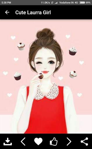 Cute Laurra Girl Wallpaper 4 تصوير الشاشة