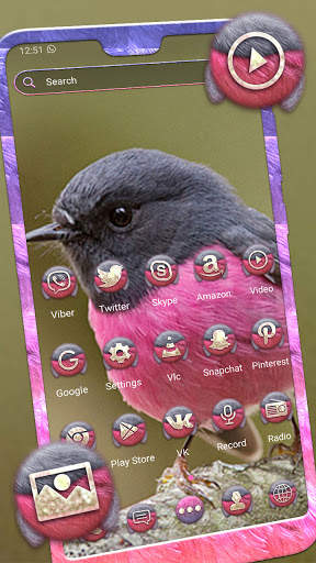 Pink Robin Launcher Theme screenshot 3
