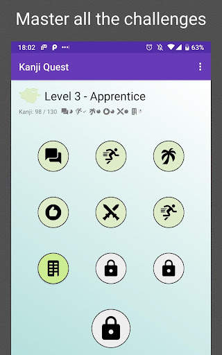 Kanji Quest - study for JLPT in a fun Kanji Game ! screenshot 4