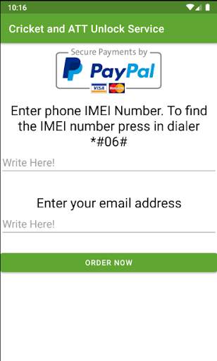 Cricket and ATT Device Unlock Code screenshot 2