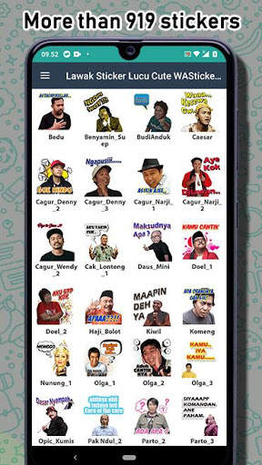 Lawak Sticker Lucu Cute WAStickerApps for WhatsApp screenshot 5