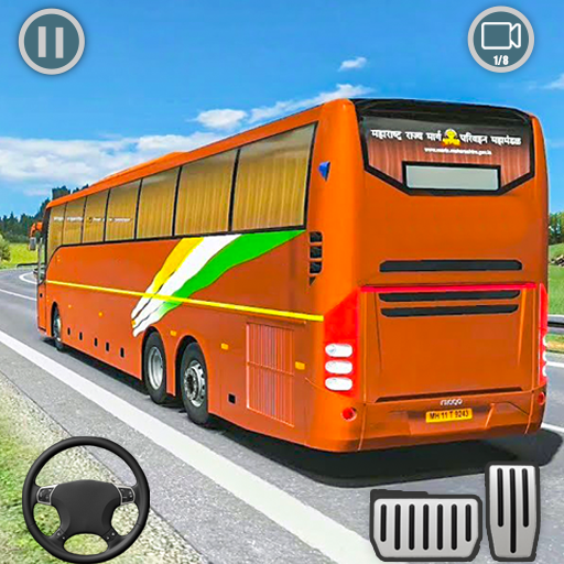 publiczny autobus transport symulator trener gra icon