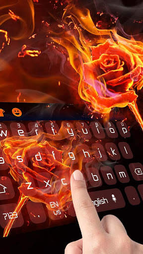 Fire roses flower keyboard screenshot 2