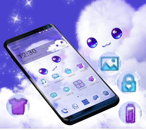 Blue Fluffy Cloud Theme screenshot 3