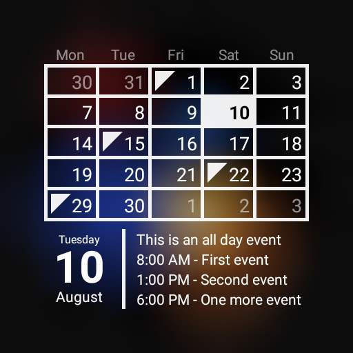 Calendar Widget Month   Agenda 1.36