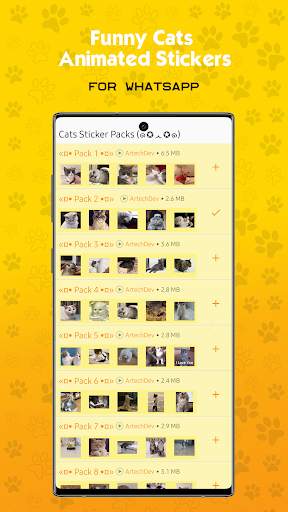 Funny Cat Animated Stickers For WhatAapp screenshot 1