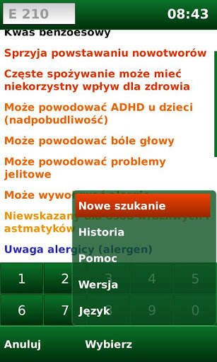 E-kody Free: Sprawdź co jesz! screenshot 5