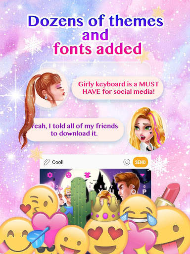 Secret High Vampire Keyboard Theme for Girls screenshot 2