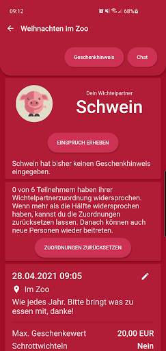 Wichteln Helfer screenshot 4