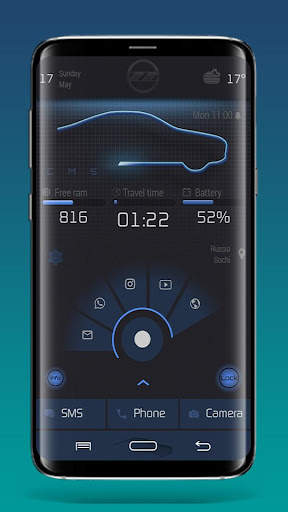 BlueCar Theme for Total Launcher screenshot 1