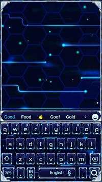 neon blue hi tech keyboard future machine screenshot 1