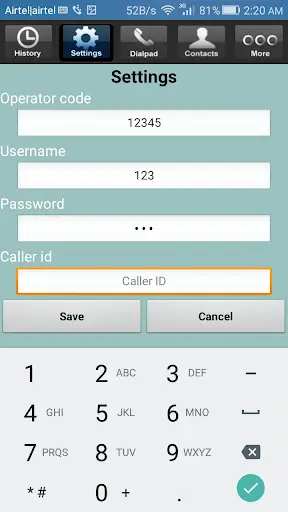 newTel Dialer screenshot 2