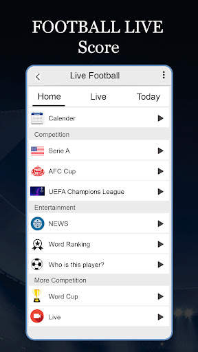 Live Football App : Live Score screenshot 1