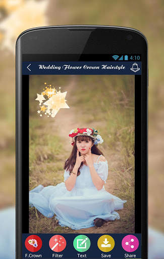 Wedding Flower Crown Hairstyle screenshot 6