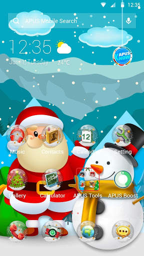 Merry Christmas APUS Launcher theme screenshot 1