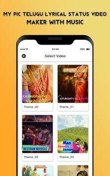 My Pic Telugu Lyrical Status Video Maker withMusic screenshot 1