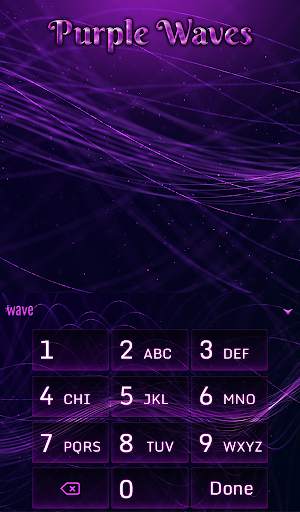 Purple Waves Animated Keyboard   Live Wallpaper screenshot 5