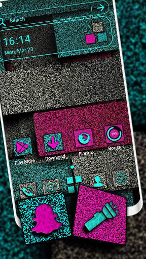 Glitter Tiles Launcher Theme screenshot 1