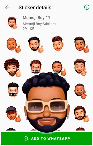 Memoji Boy Apple Stickers for WhatsApp screenshot 5